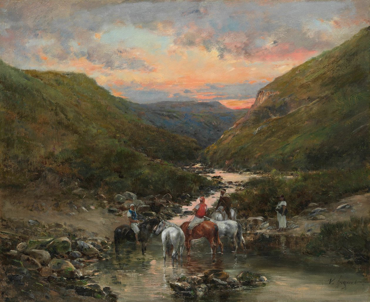 Ravin près de Biskra, 1890-1900 - Victor Huguet