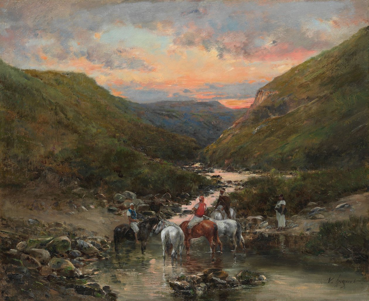 Ravin près de Biskra - Victor Pierre Huguet