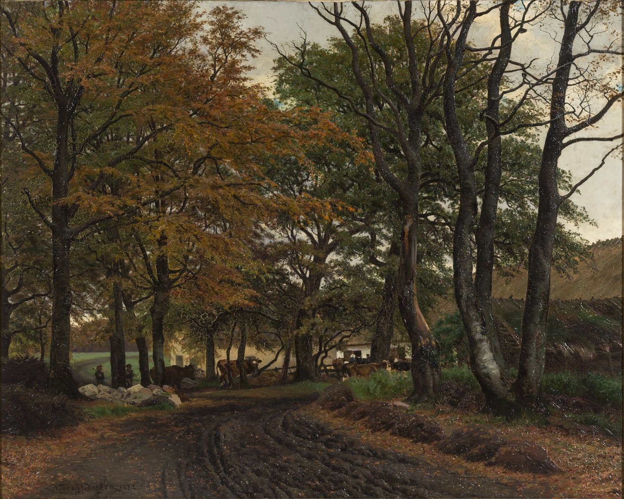 Un chemin sous de vieux arbres - Viggo Pedersen
