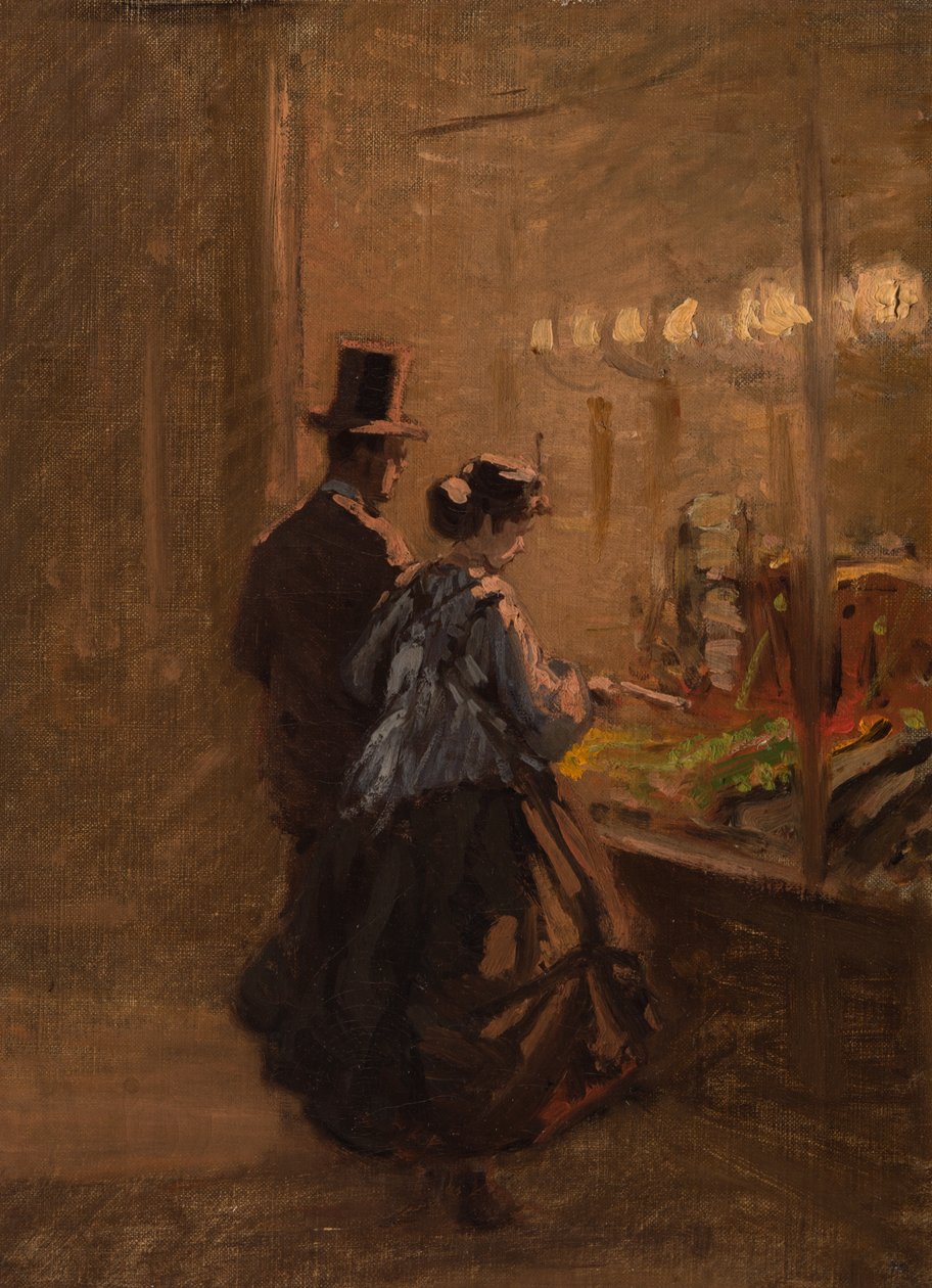 Devant une boutique - Viktor Barvitius