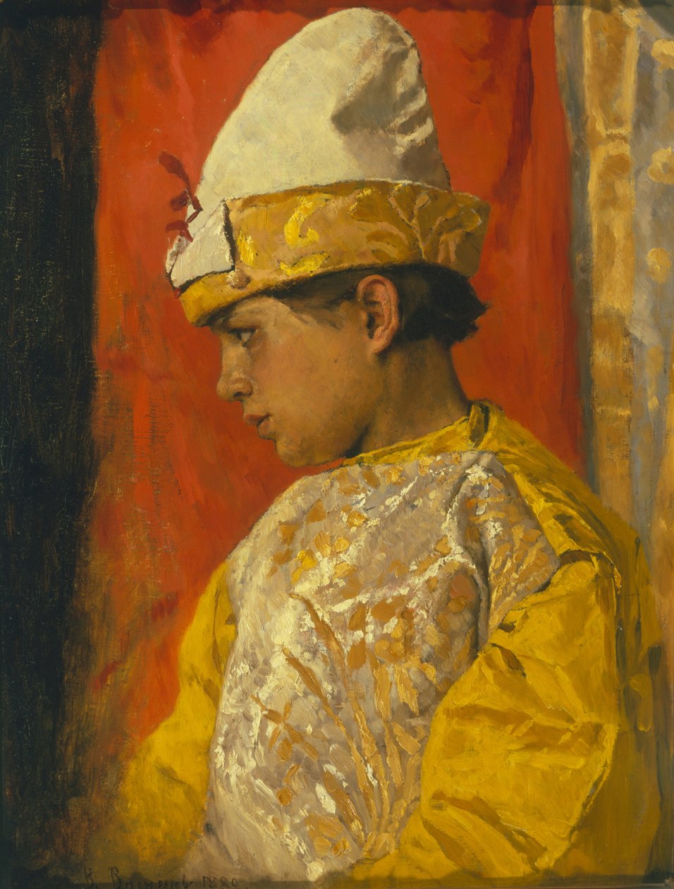 En costume de skomorokh, 1882 - Viktor Mikhaylovich Vasnetsov