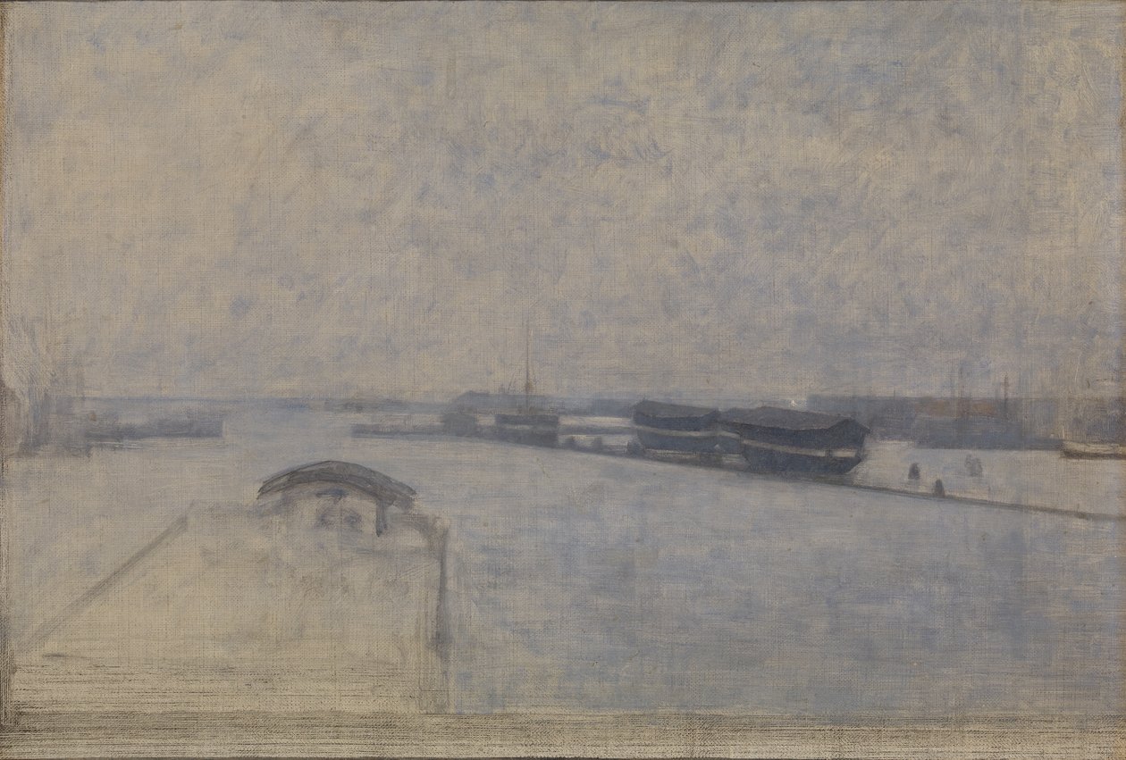 Le port de Copenhague vu de Kvæsthusgade - Vilhelm Hammershøi