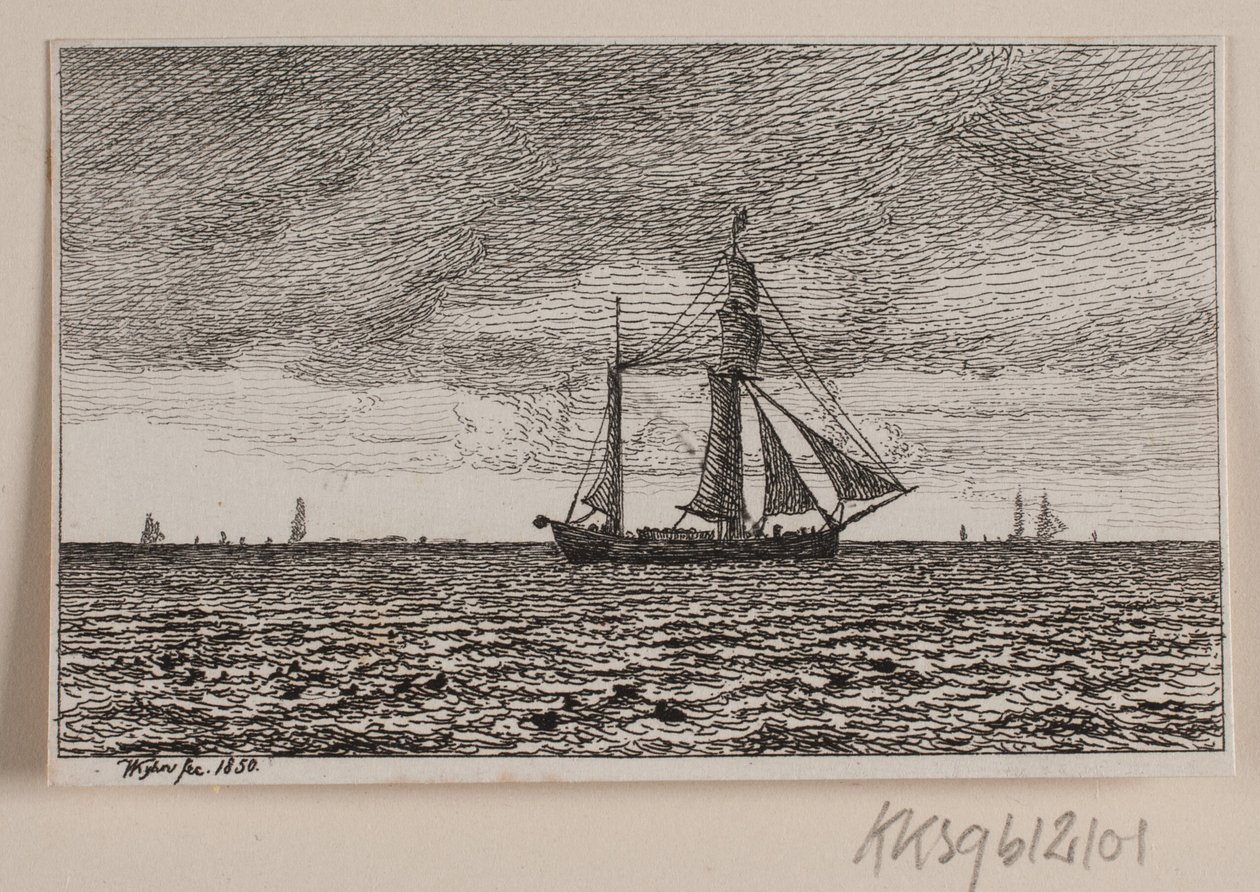 Une galéasse toutes voiles dehors - Vilhelm Kyhn