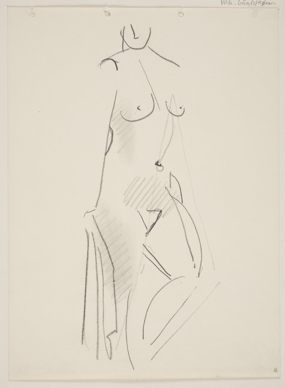Femme nue debout, tournée vers la droite - Vilhelm Lundstrøm