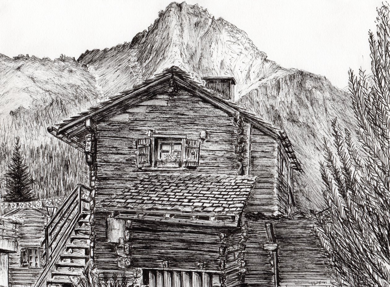 Vue depuis B&B Zinal Suisse, 2011 - Vincent Alexander Booth
