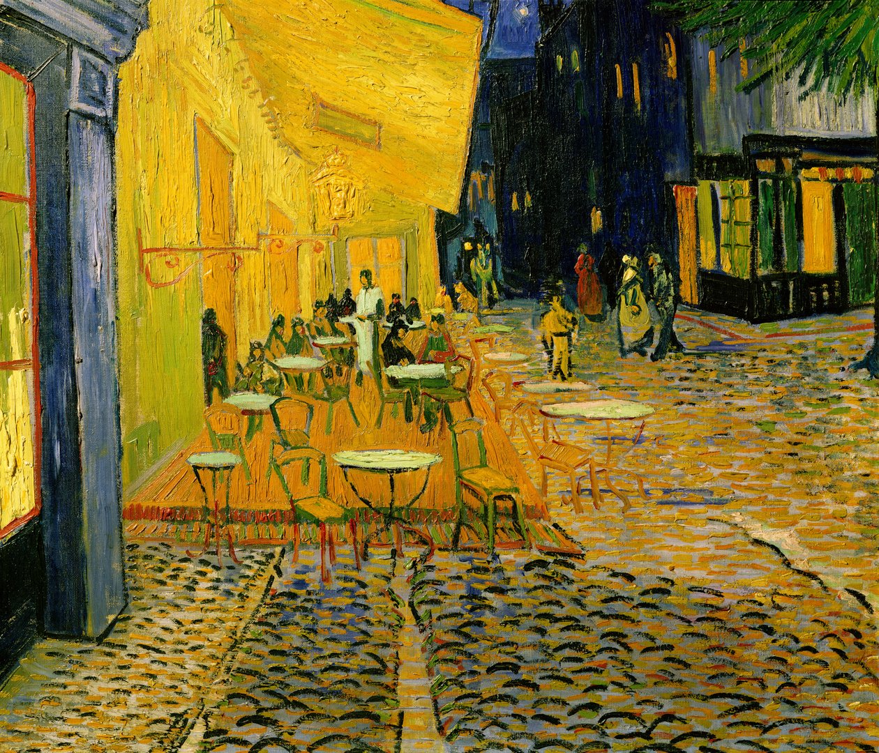 Terrasse de café, Place du Forum, Arles, 1888 (détail) - Vincent van Gogh