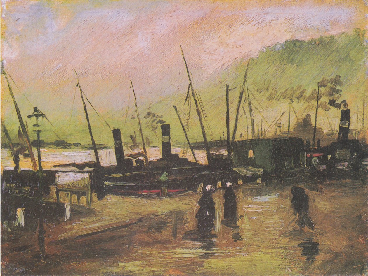 Quai à Anvers avec des bateaux - Vincent van Gogh