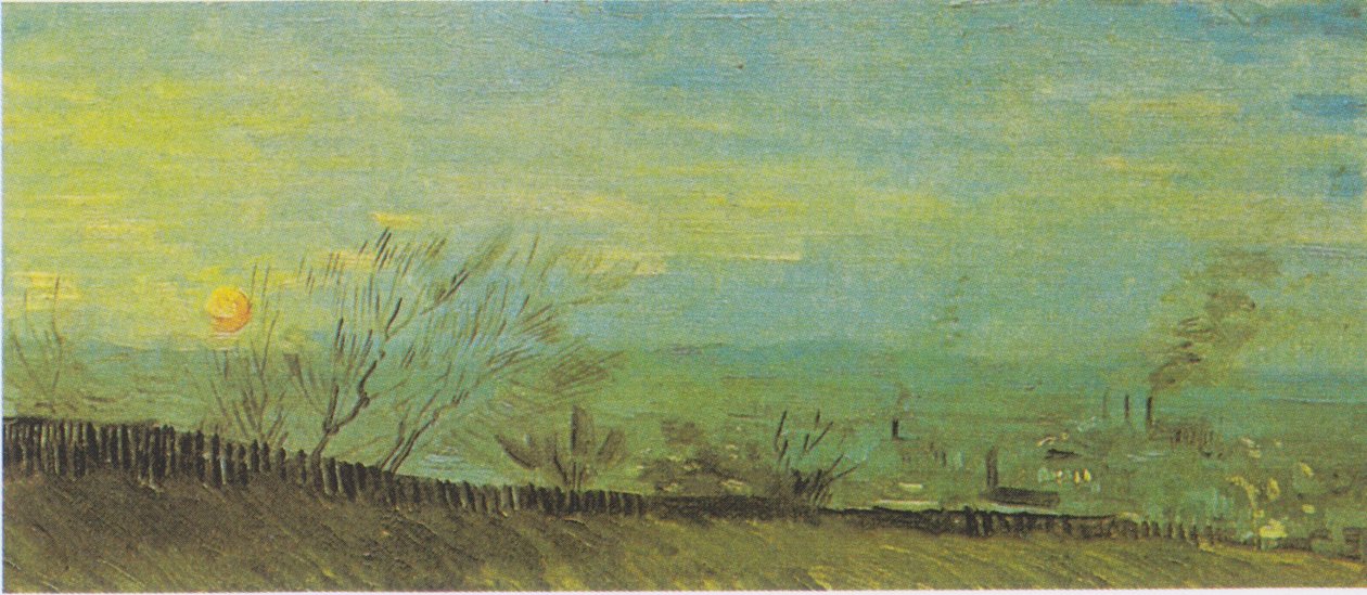 Paysage avec des usines au clair de lune - Vincent van Gogh