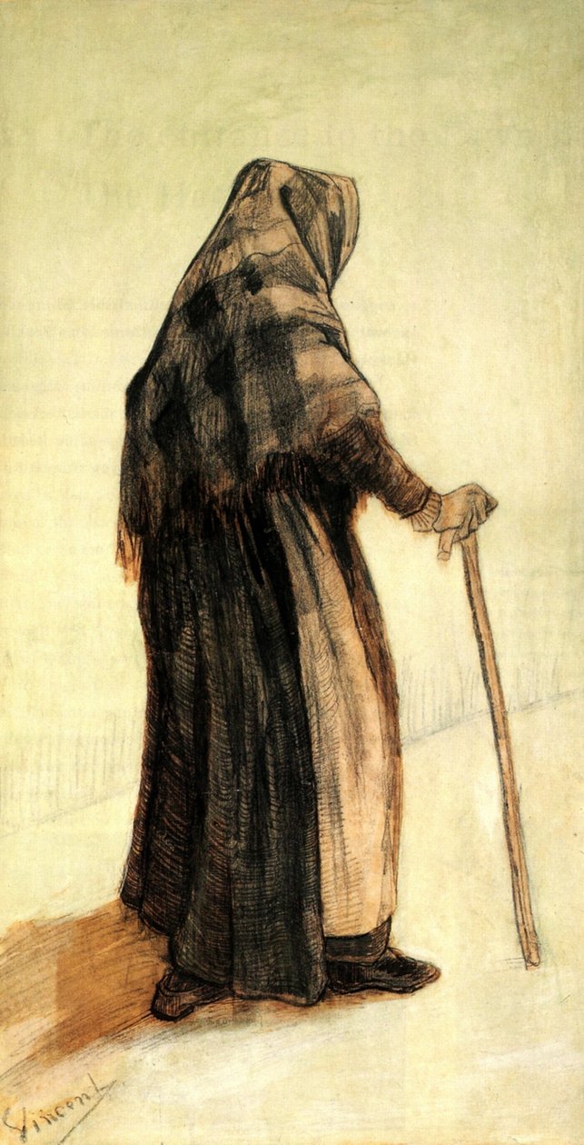 Vieille femme vue de dos F913 - Vincent van Gogh