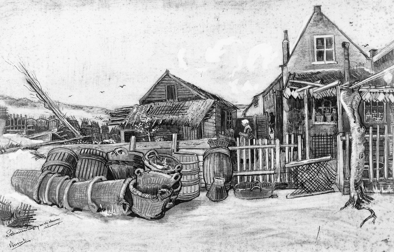 Le séchoir à poissons à Scheveningen, vers 1882 - Vincent van Gogh