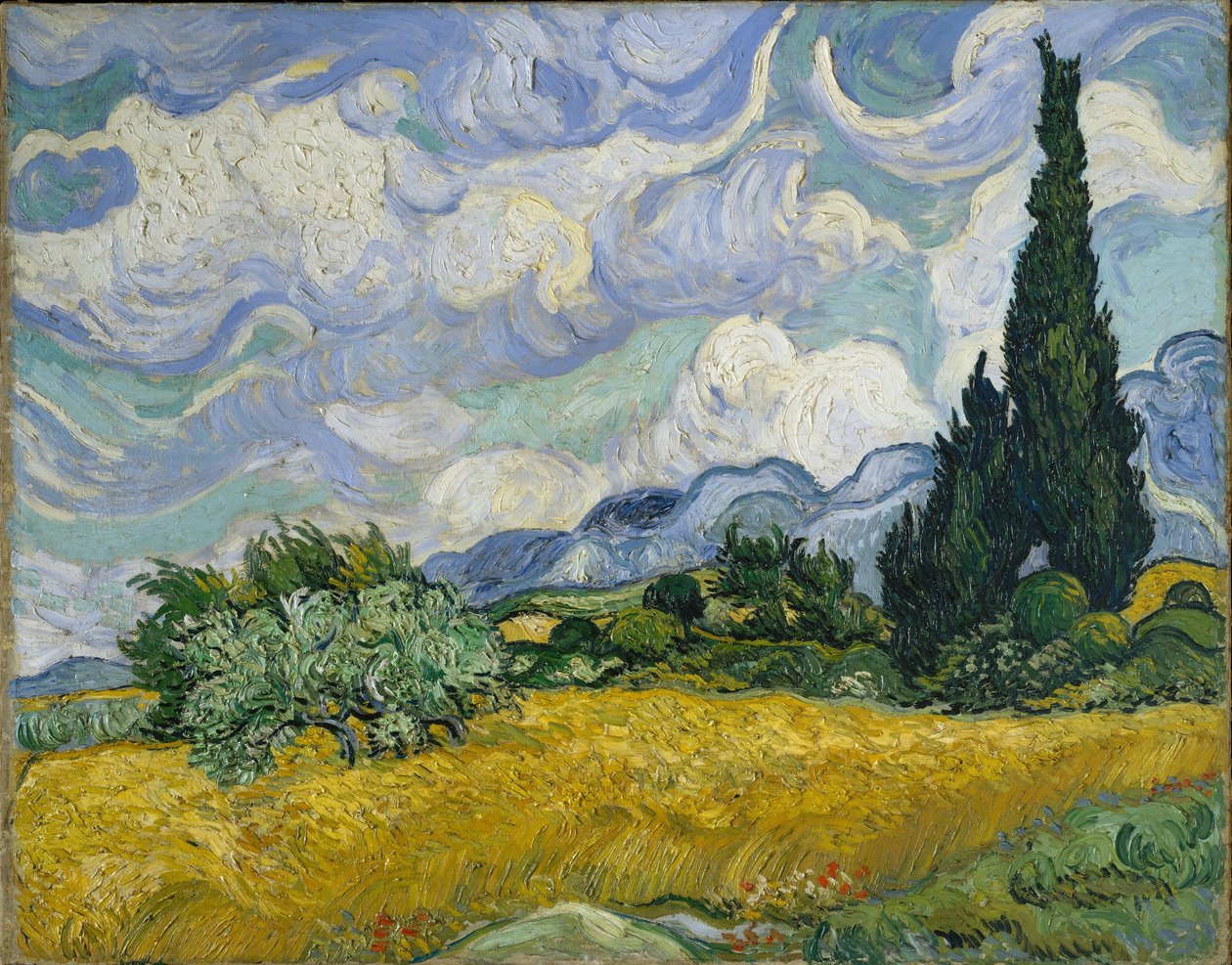 Champ de blé avec cyprès - Vincent van Gogh