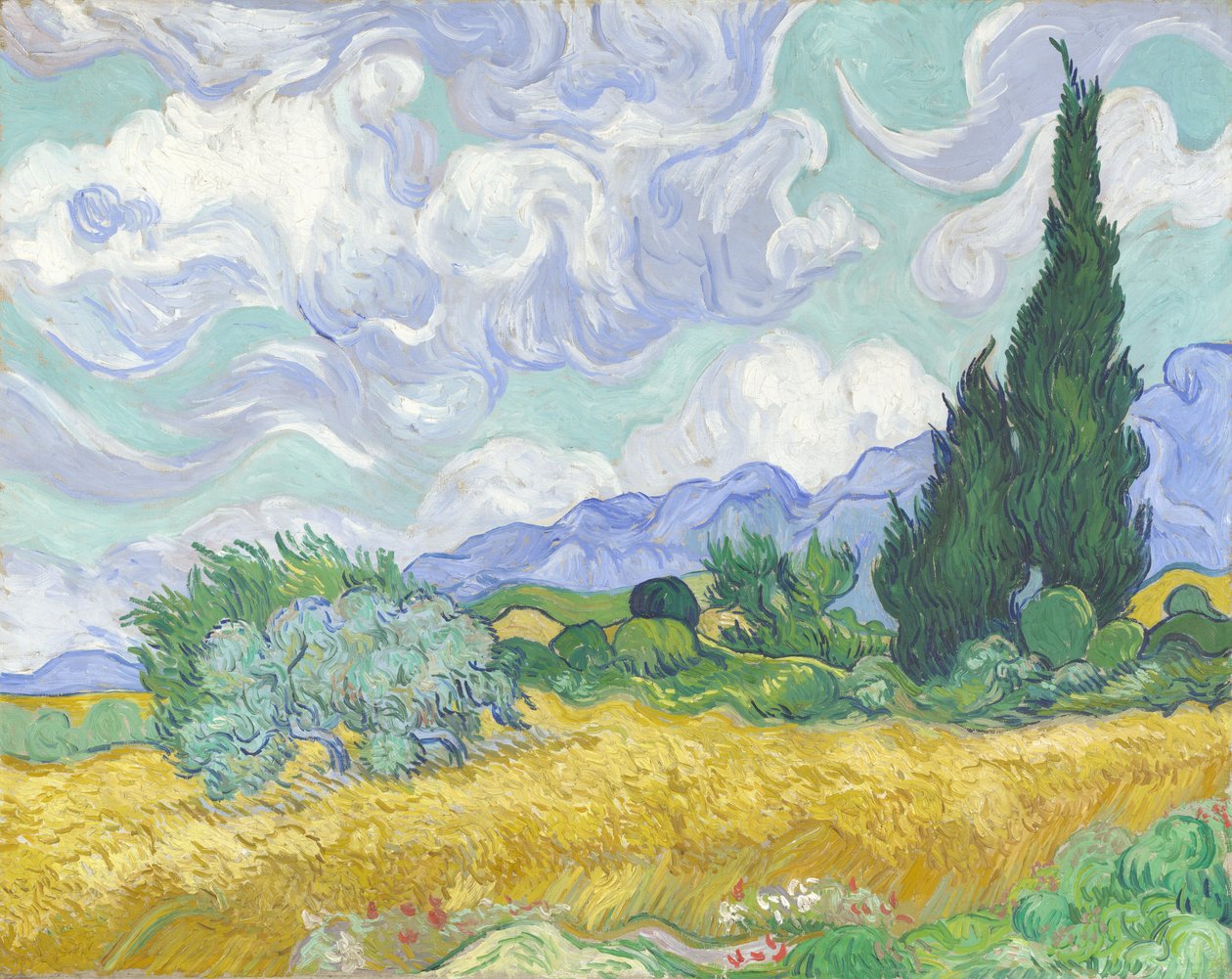 Champ de blé avec cyprès - Vincent van Gogh