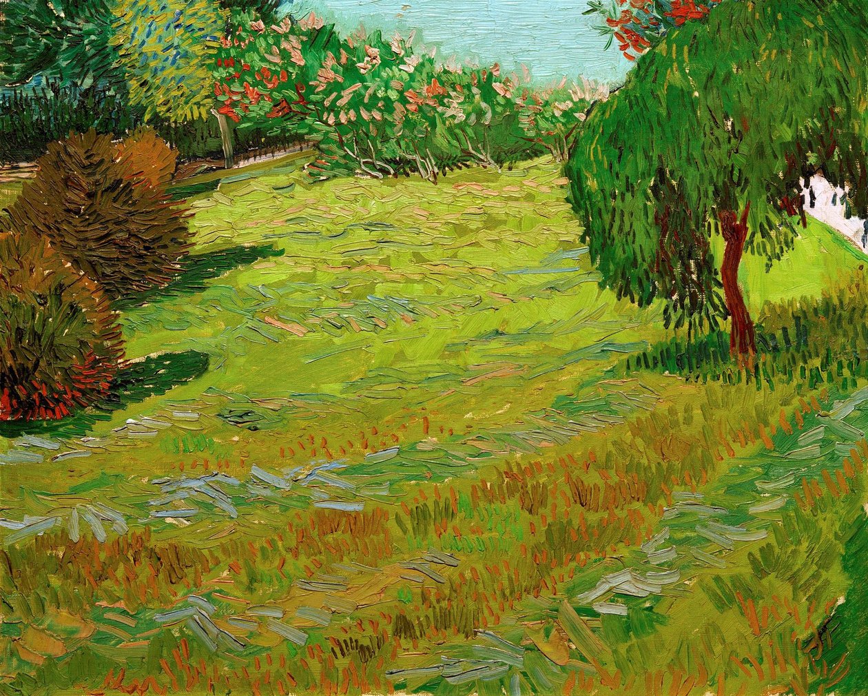 Jardin avec saule pleureur - Vincent van Gogh