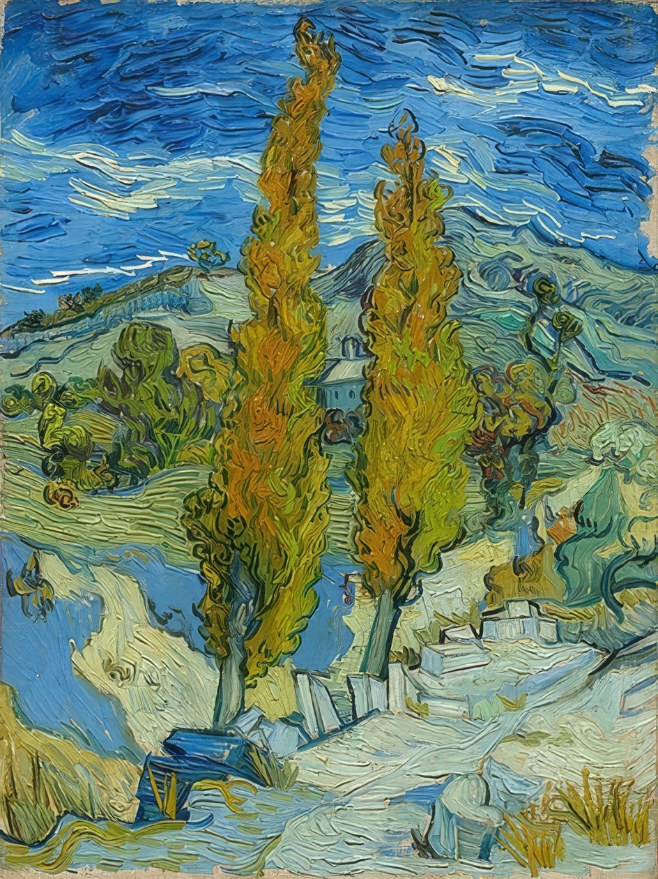 Les peupliers à Saint-Rémy. 1889 - Vincent van Gogh