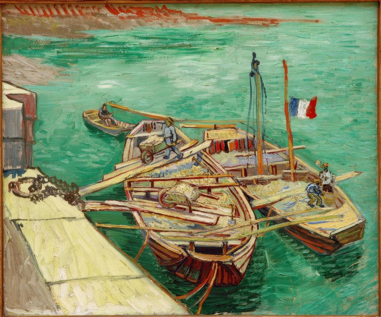 Barges sur le Rhône - Vincent van Gogh