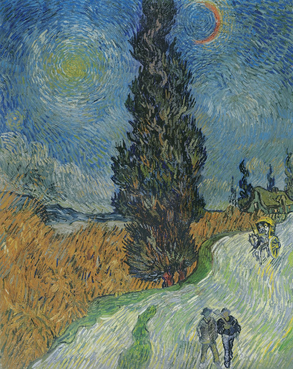Route avec des cyprès - Vincent van Gogh