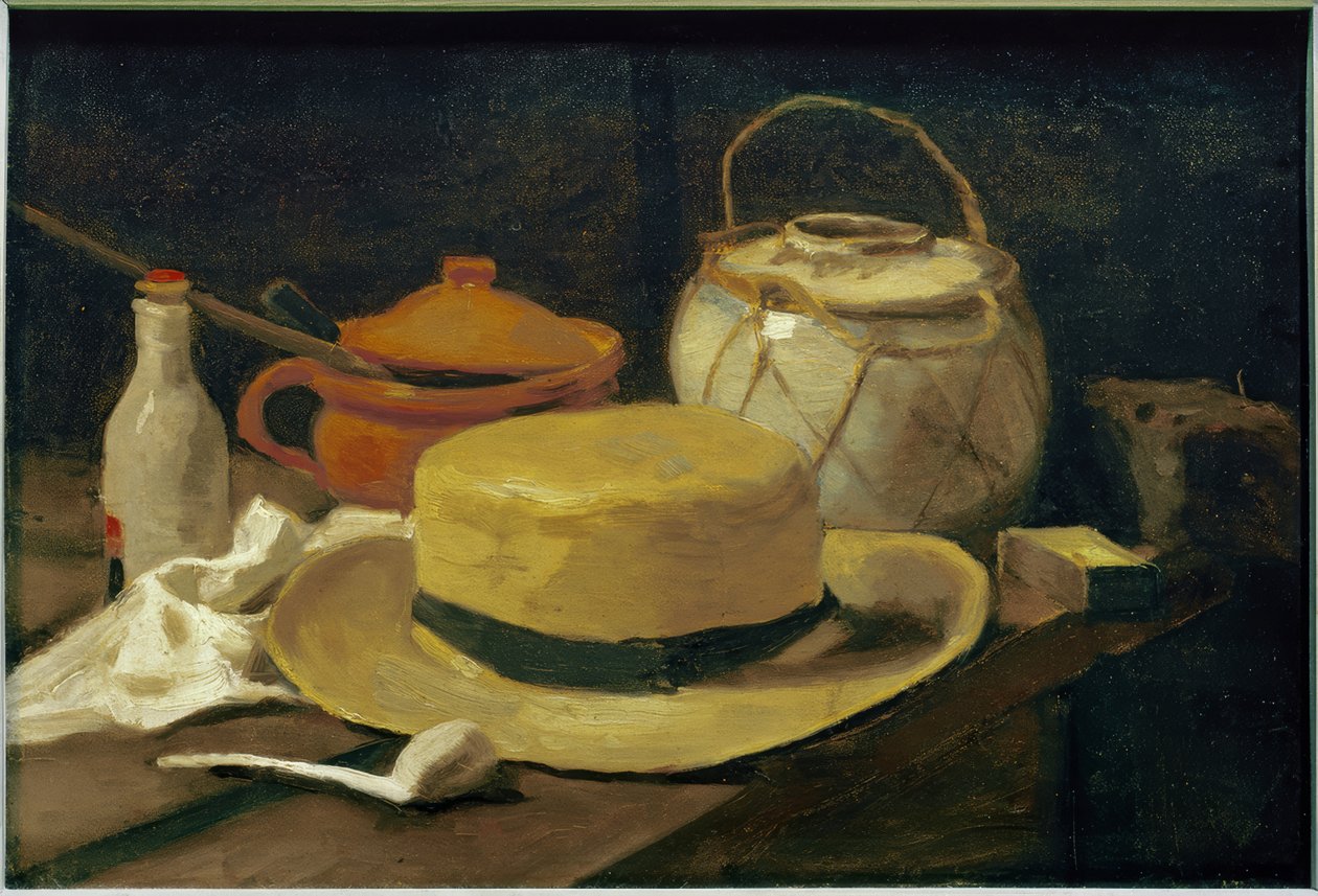 Nature morte avec chapeau de paille jaune - Vincent van Gogh
