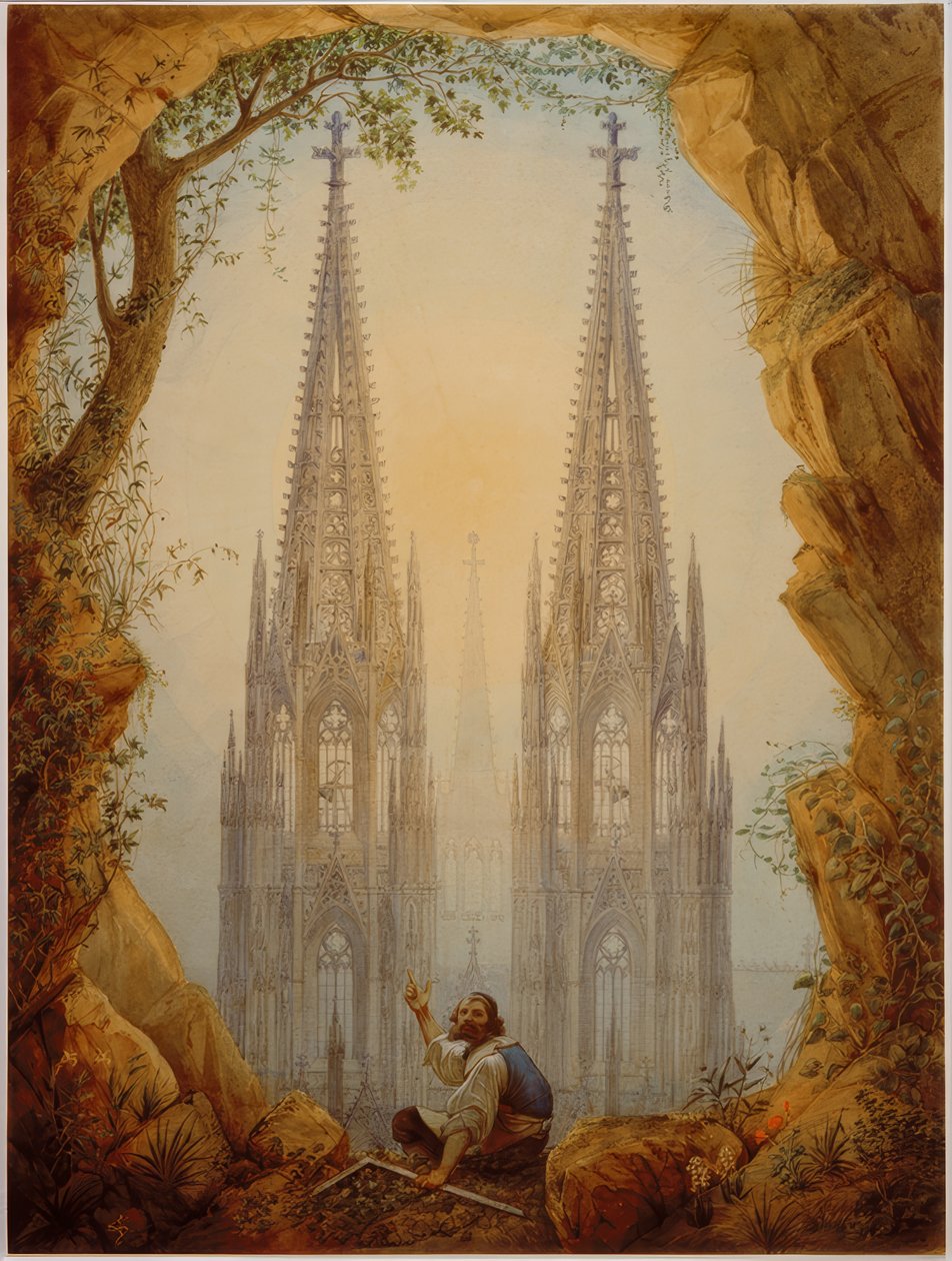 Vision des tours achevées - Vincenz Statz