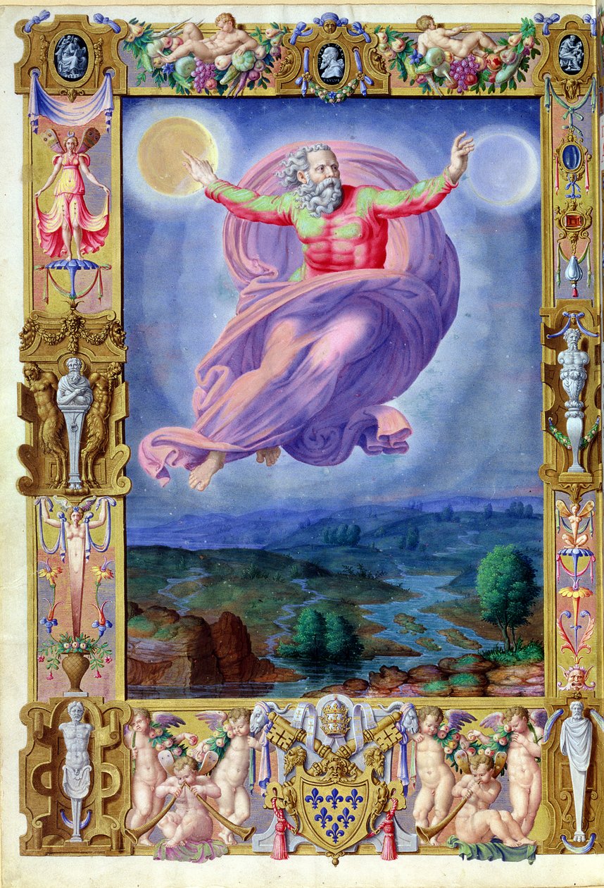 Latin 8880 fol.182v Dieu le Père, du Psautier du Pape Paul III, 1542 - Vincenzio Raimondi or Raimondo