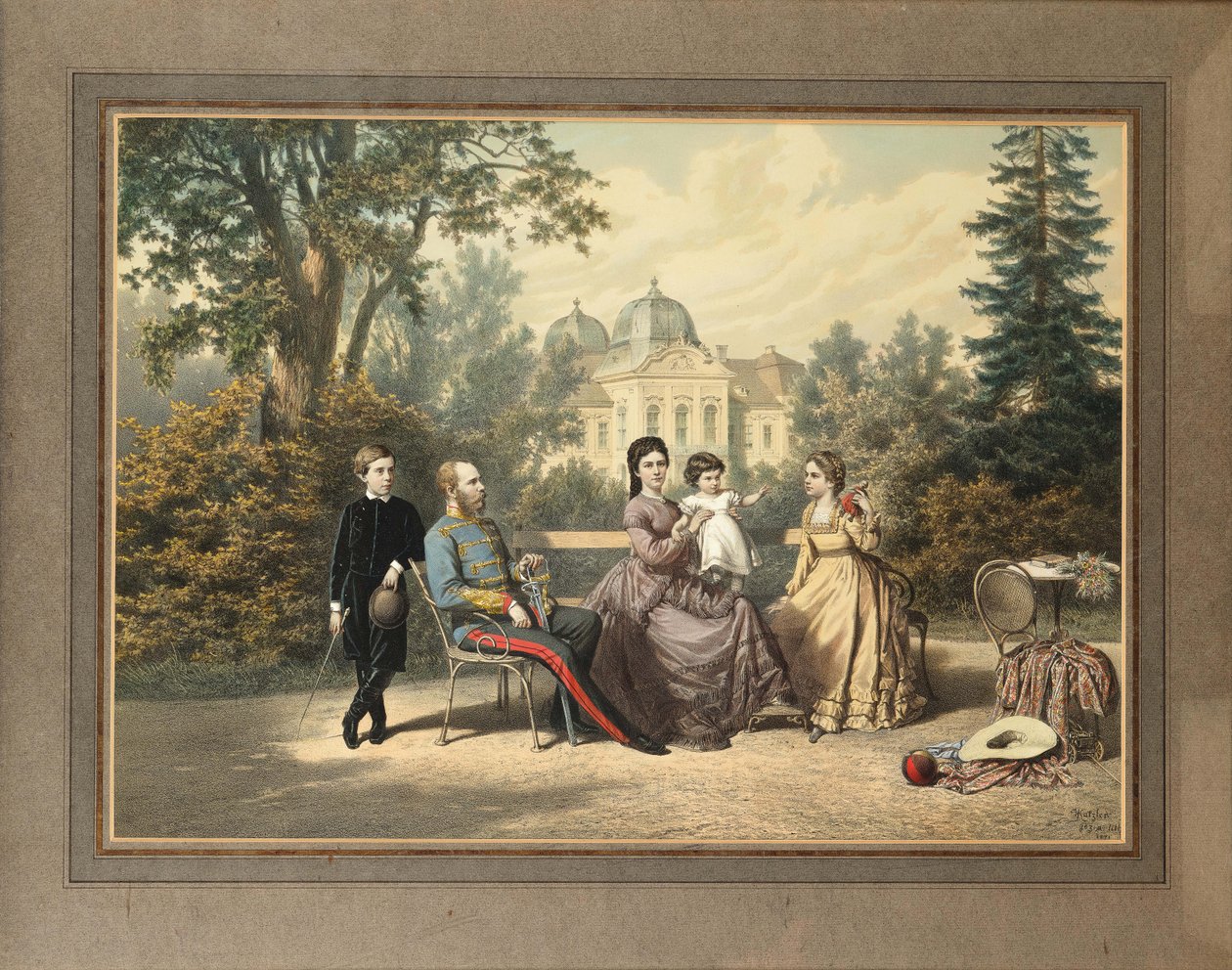 La famille impériale à Gödöllő, 1871 - Vinzenz Katzler