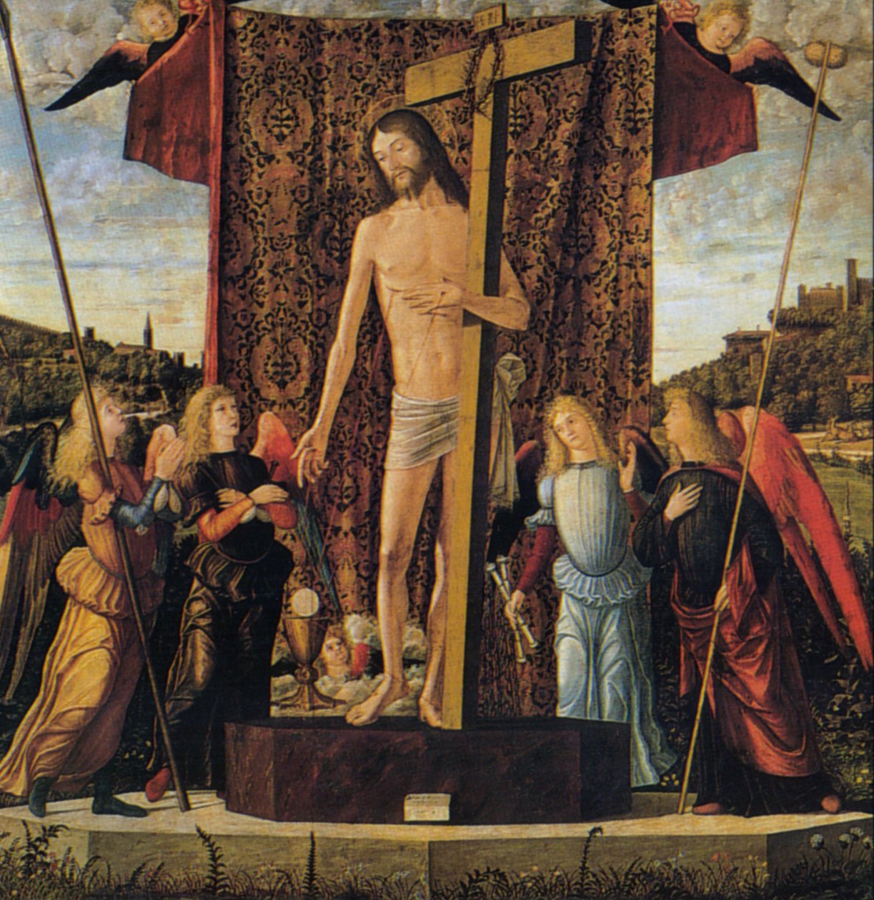Christ entre quatre anges avec les instruments de la Passion - Vittore Carpaccio