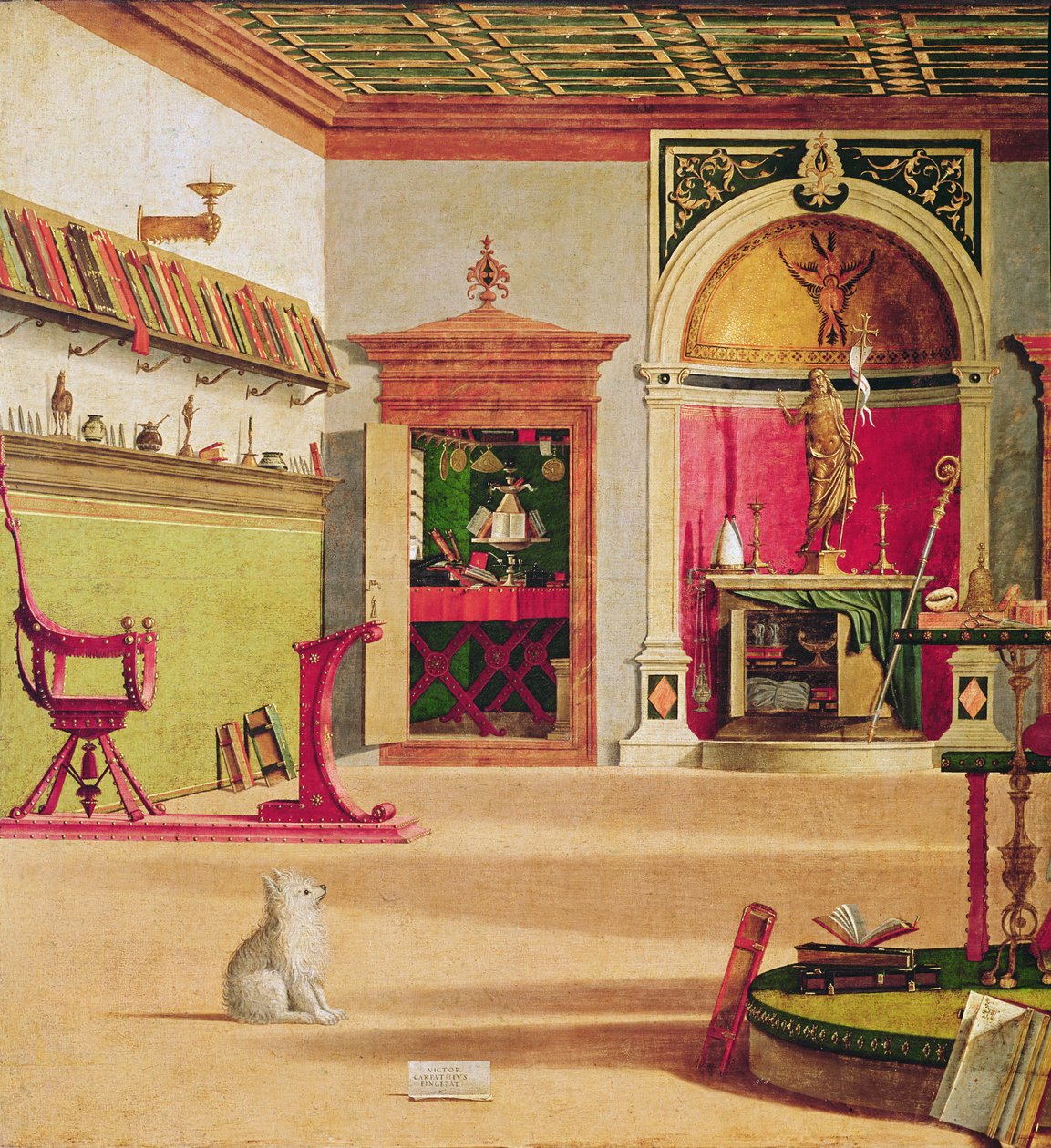 Détail de la Vision de Saint Augustin, vers 1502-08 - Vittore Carpaccio
