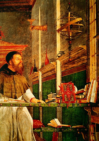 (détail) de la Vision de Saint Augustin, vers 1502-08 - Vittore Carpaccio