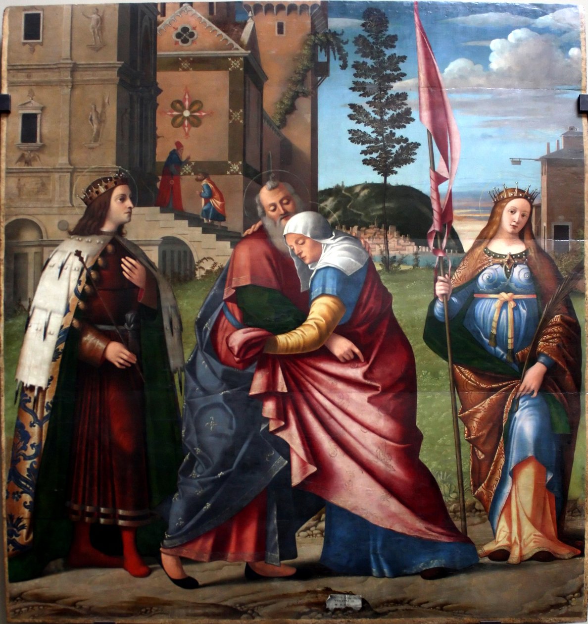 Rencontre de Joachim et Anne avec Saint Louis IX et Sainte Libera - Vittore Carpaccio
