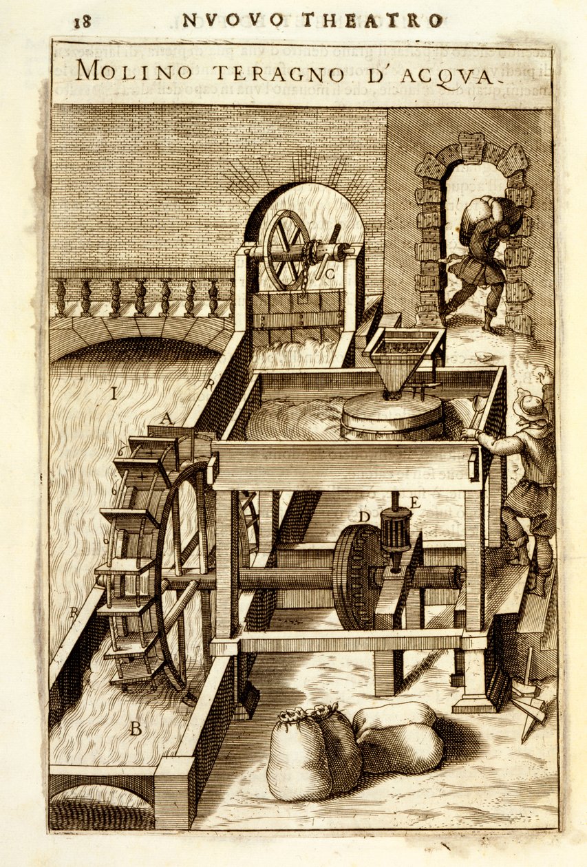 Machine à moudre à eau - Vittorio Zonca