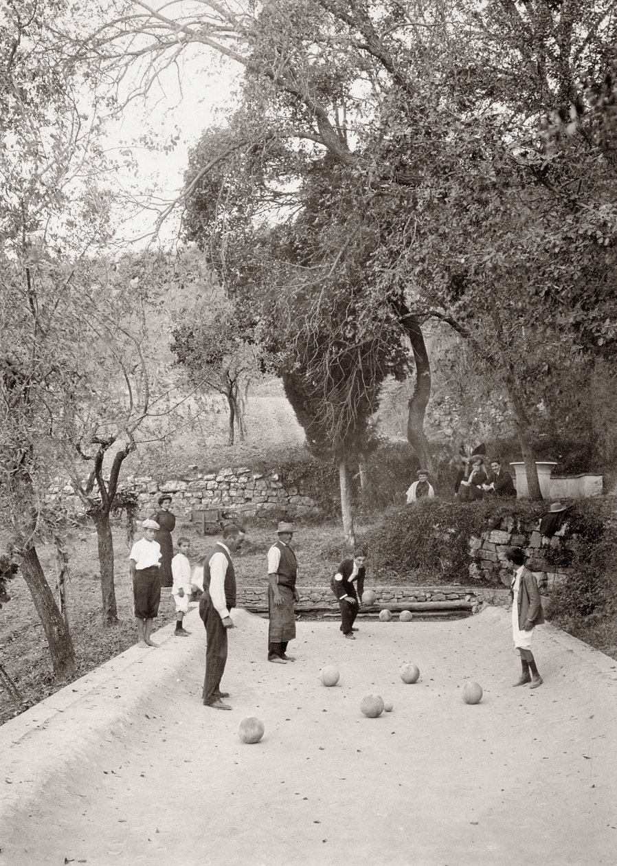 Partie de bocce (photo n/b) - Vittorio Alinari