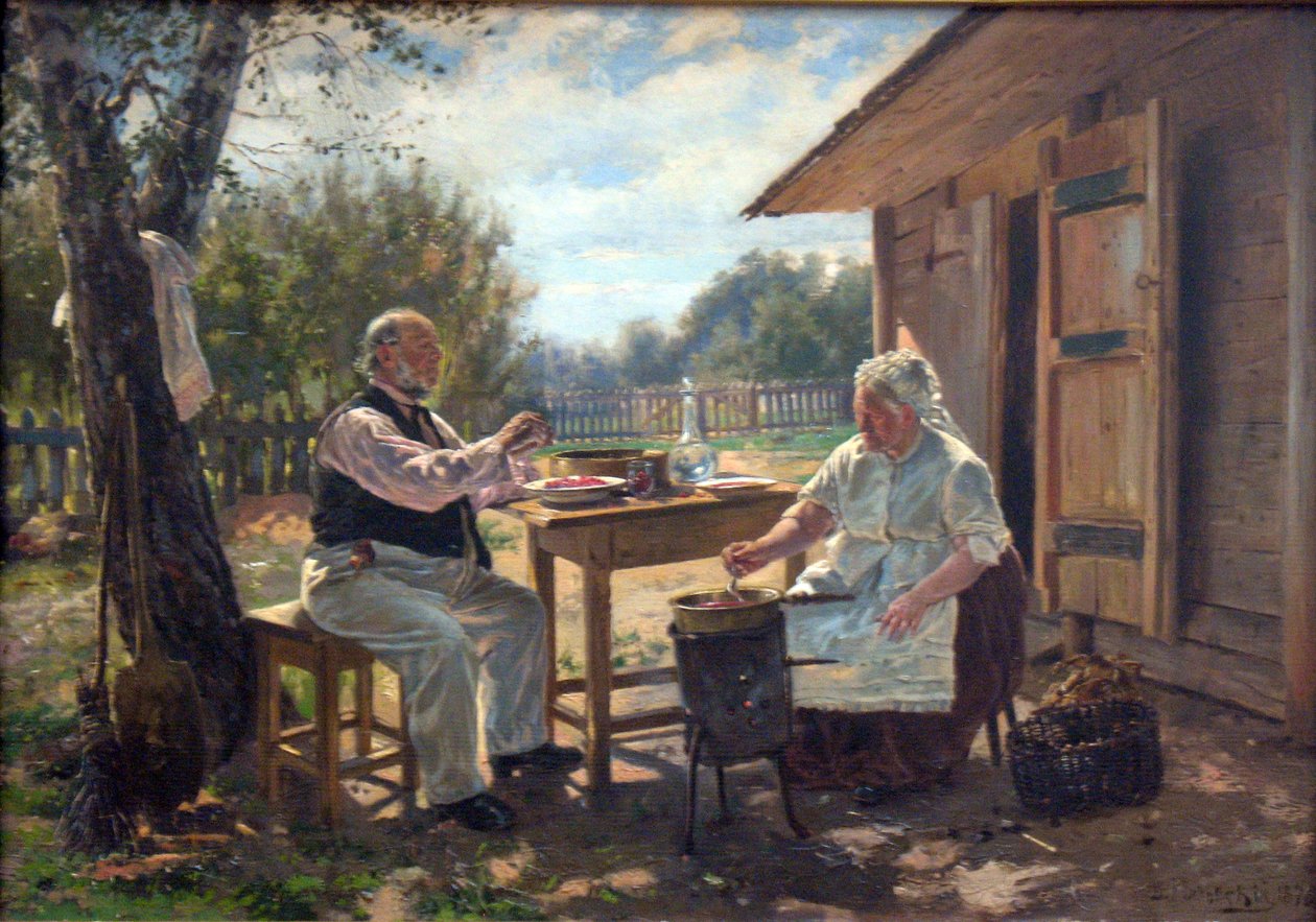 Faire des conserves - Vladimir Egorovic Makovsky