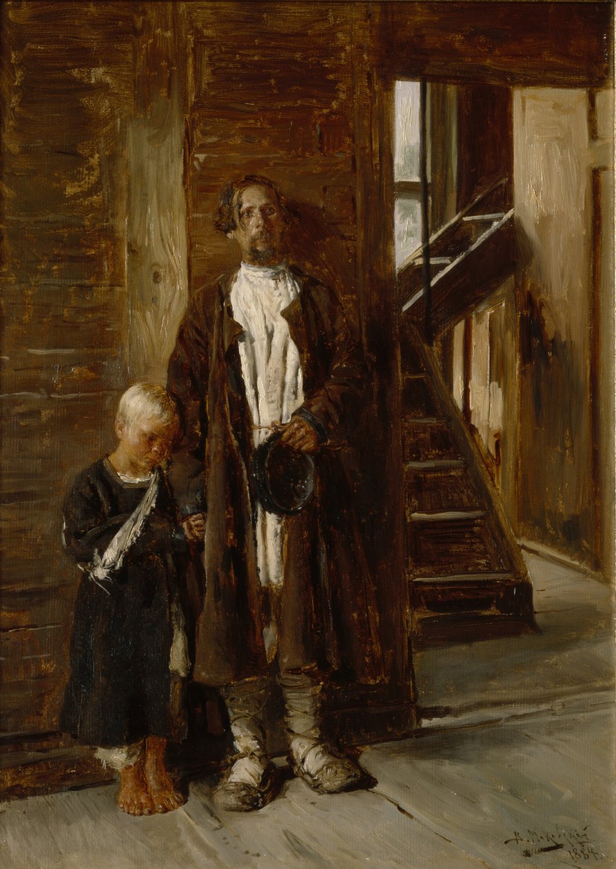 En attendant un médicament, 1884 - Vladimir Yegorovich Makovsky