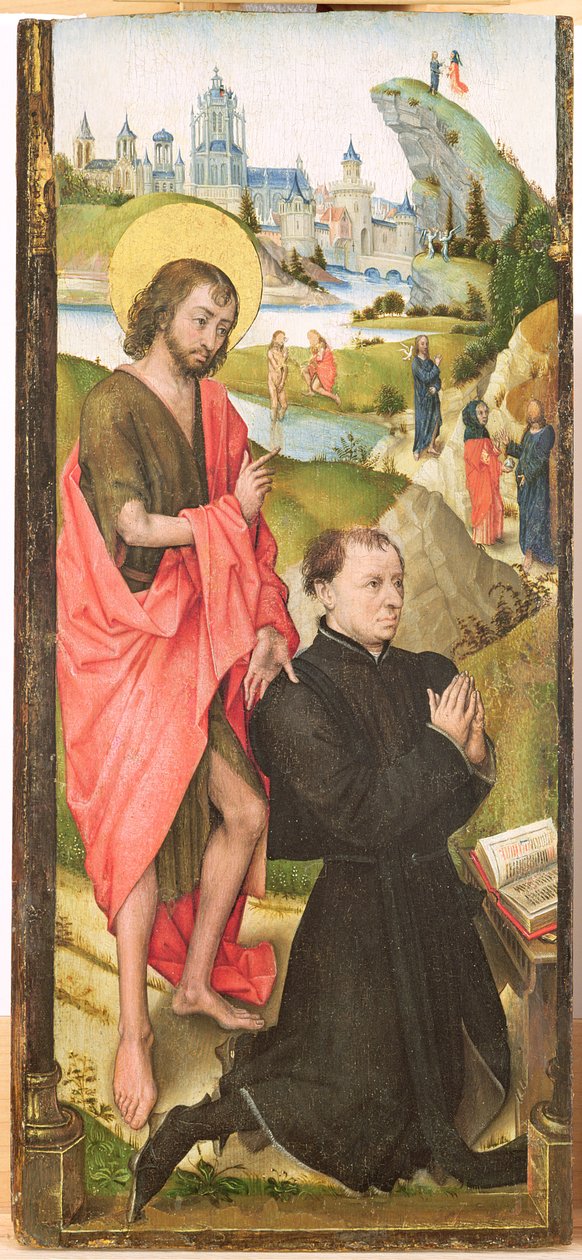 Donateur agenouillé avec Saint Jean-Baptiste, vers 1470 - Vrancke van der Stockt