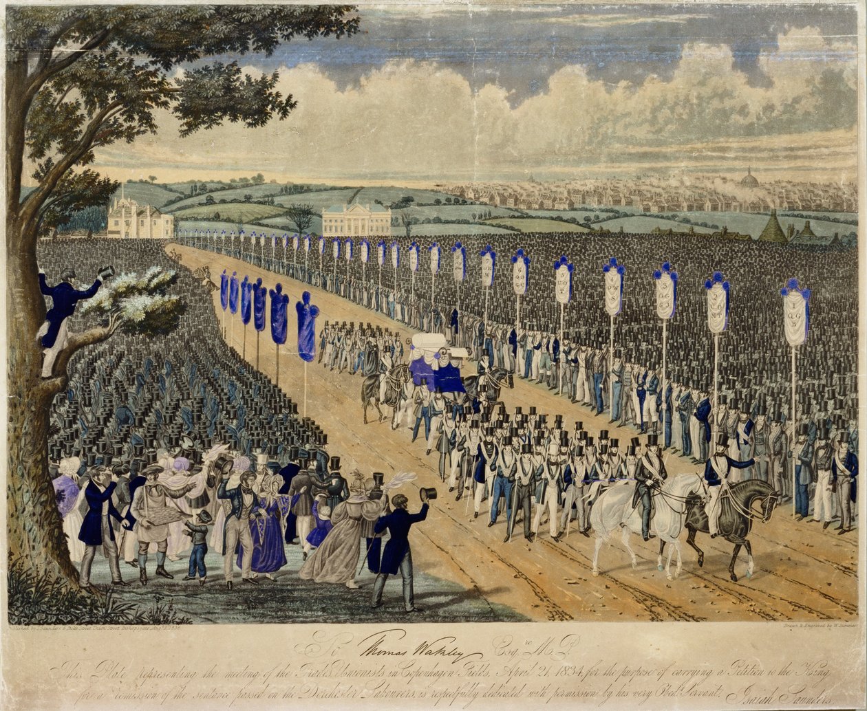 Réunion des syndicalistes à Copenhagen Fields, 21 avril 1834 - W. Summers