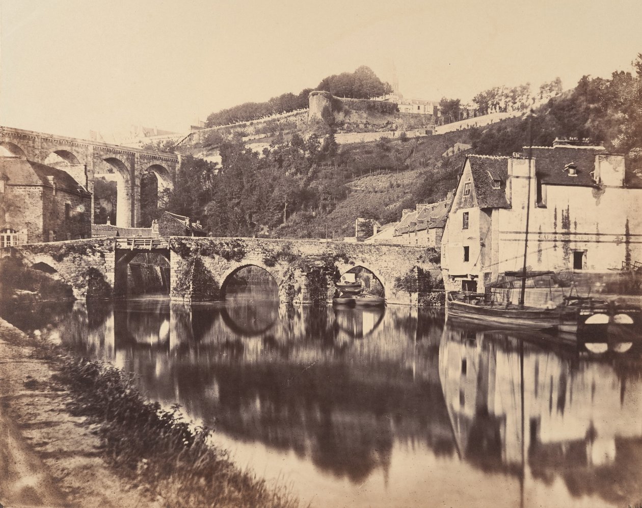 Port de Dinan, Bretagne, 1856 - WA Mansell