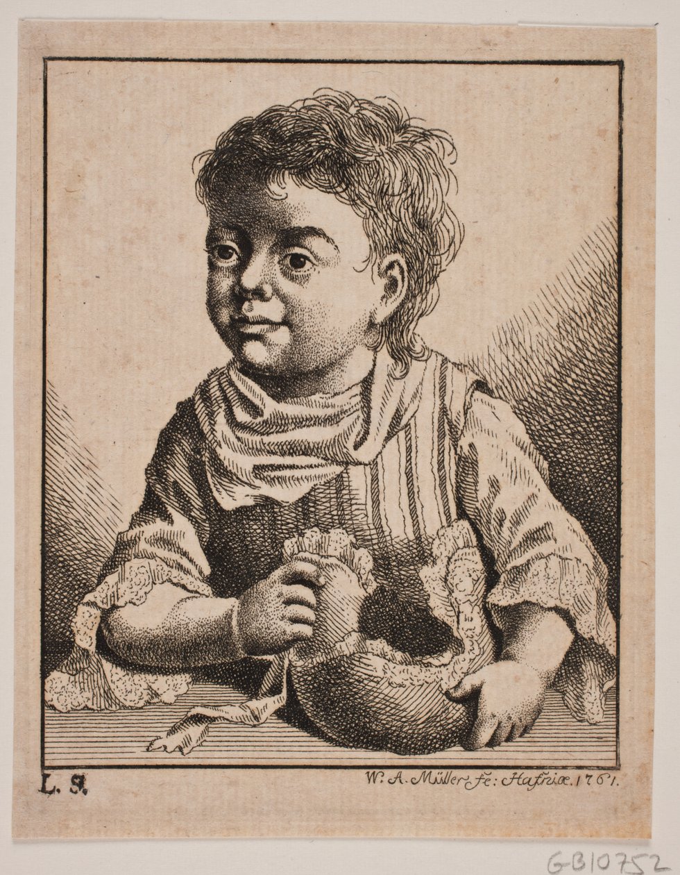 Une petite fille, demi-figure - W.A. Müller