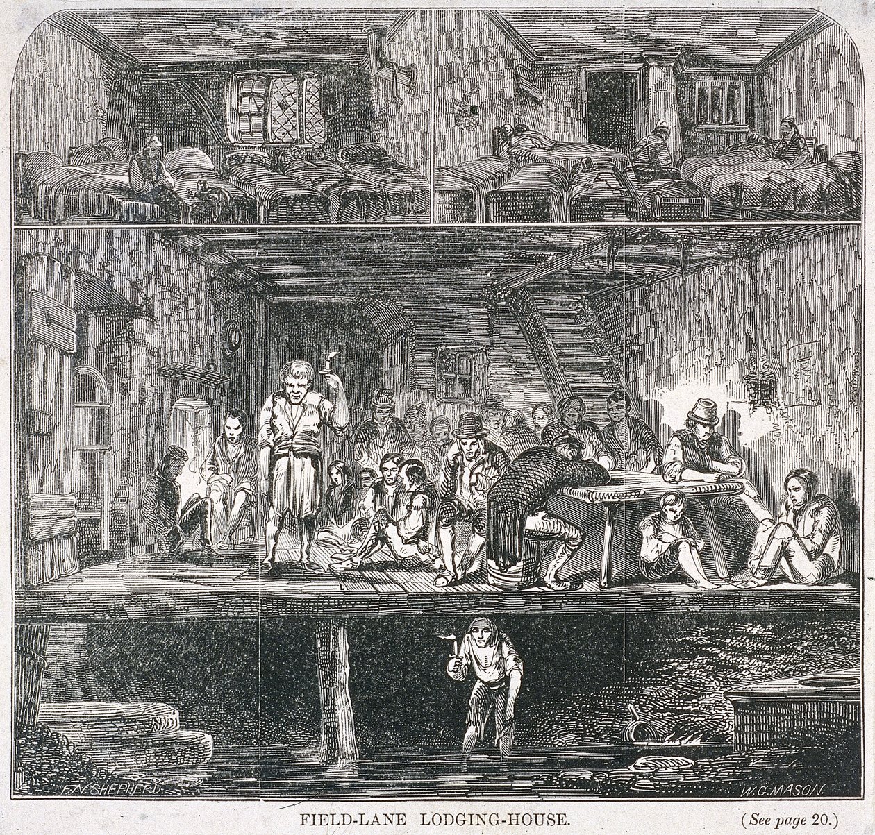 Maison de logement de Field Lane, Londres, 1847 - WG Mason