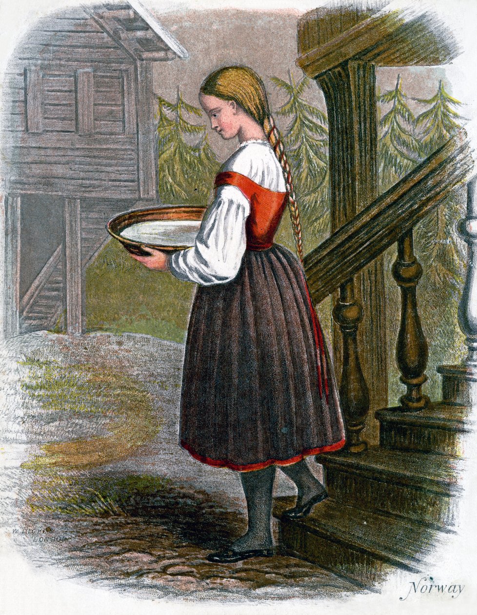 Fille de ferme norvégienne - W. Dickes