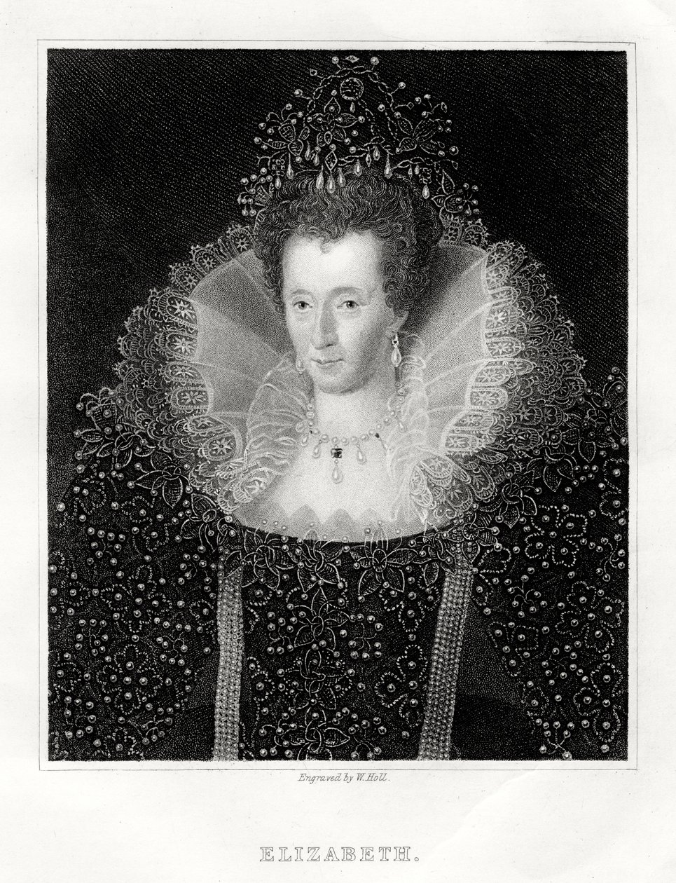 Reine Élisabeth I, 1860 - W. Holl