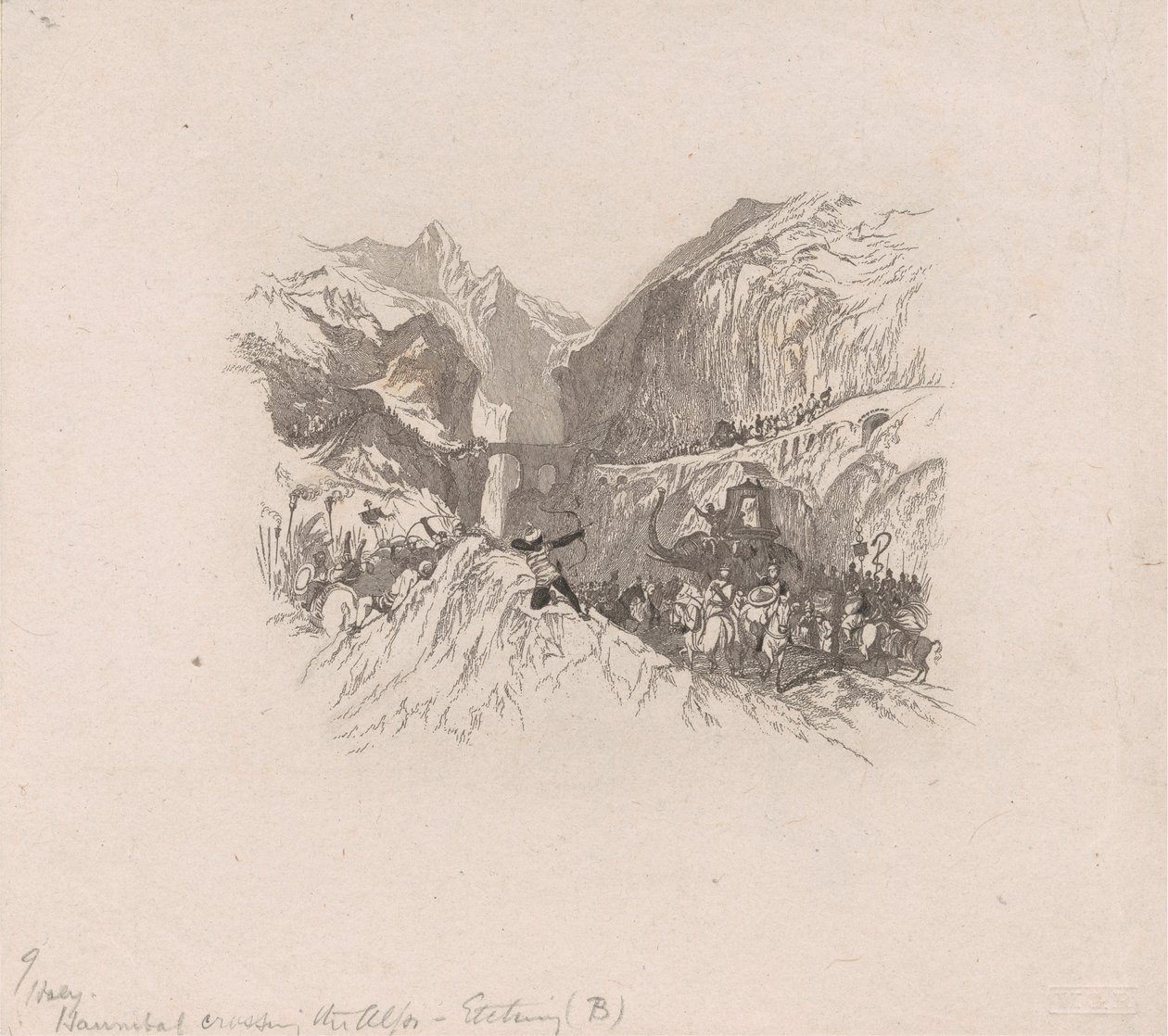 Hannibal passant les Alpes (vignette) - W. R. Smith