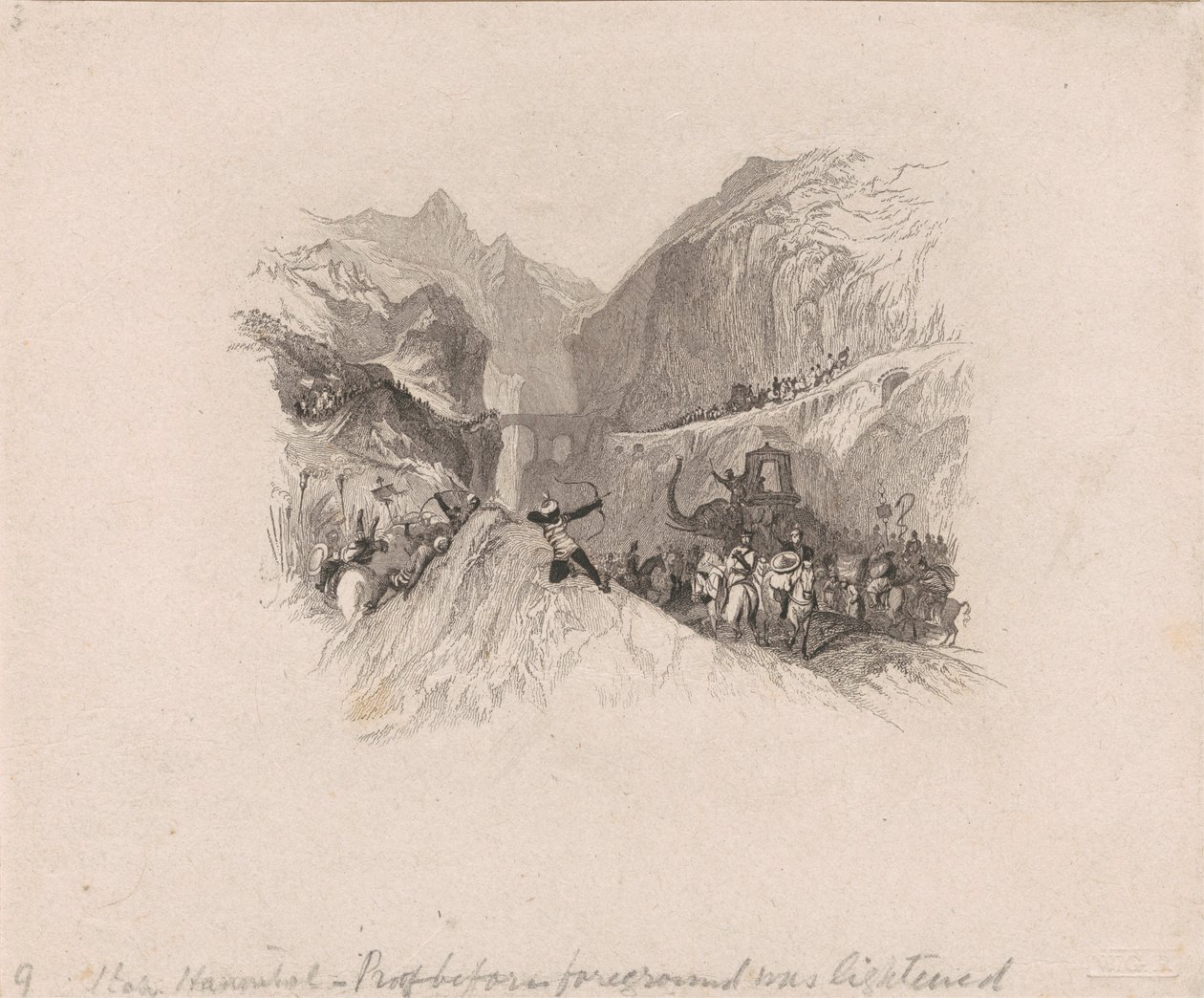 Hannibal passant les Alpes (vignette) - W. R. Smith