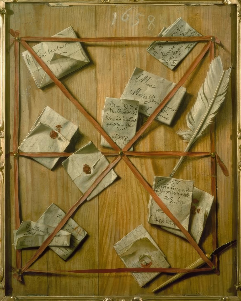 Un tableau avec des lettres épinglées - Wallerand Vaillant