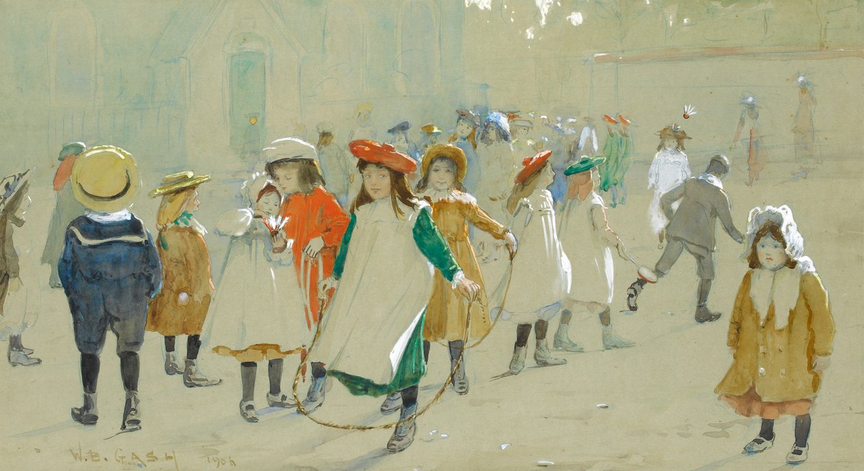 Enfants dans une cour de récréation - Walter Bonner Gash