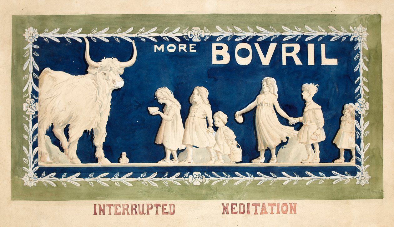 Méditation interrompue, un design pour une affiche Bovril - Walter Bonner Gash