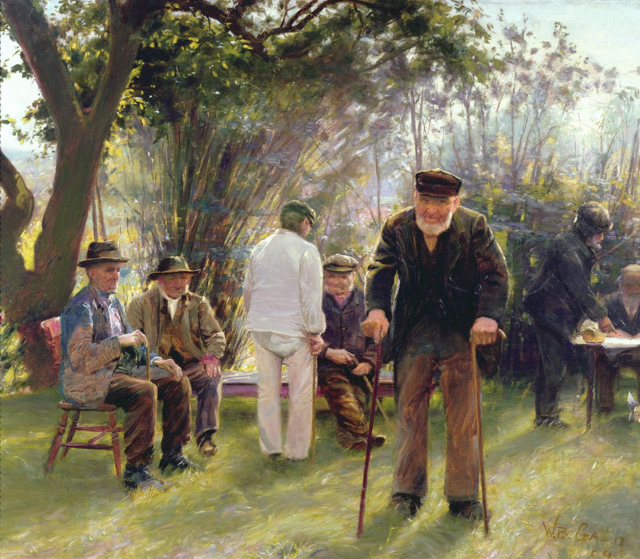 Vieil homme dans le parc de Rockingham, 1904 - Walter Bonner Gash