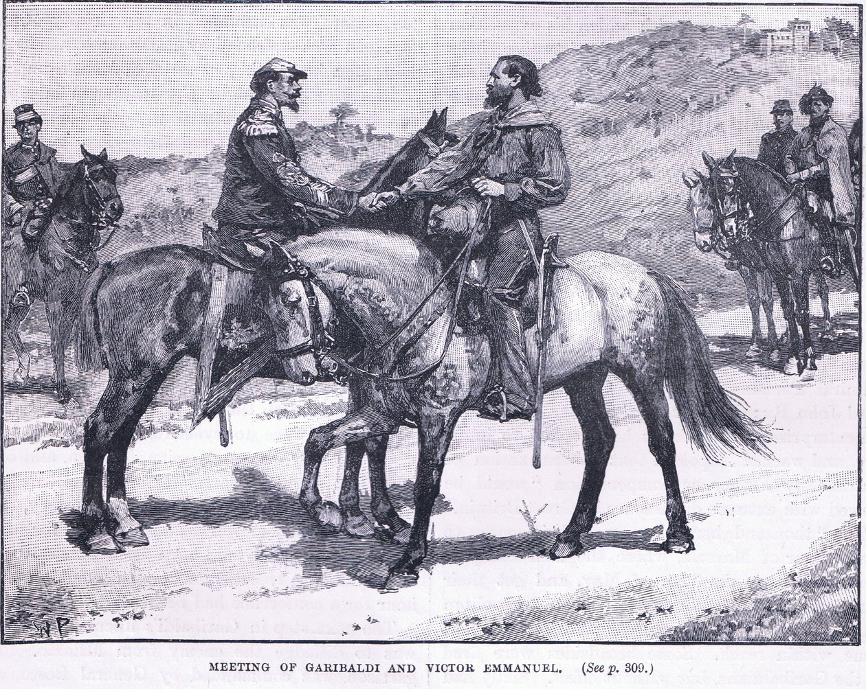 Rencontre de Garibaldi et Victor Emmanuel - Walter Paget