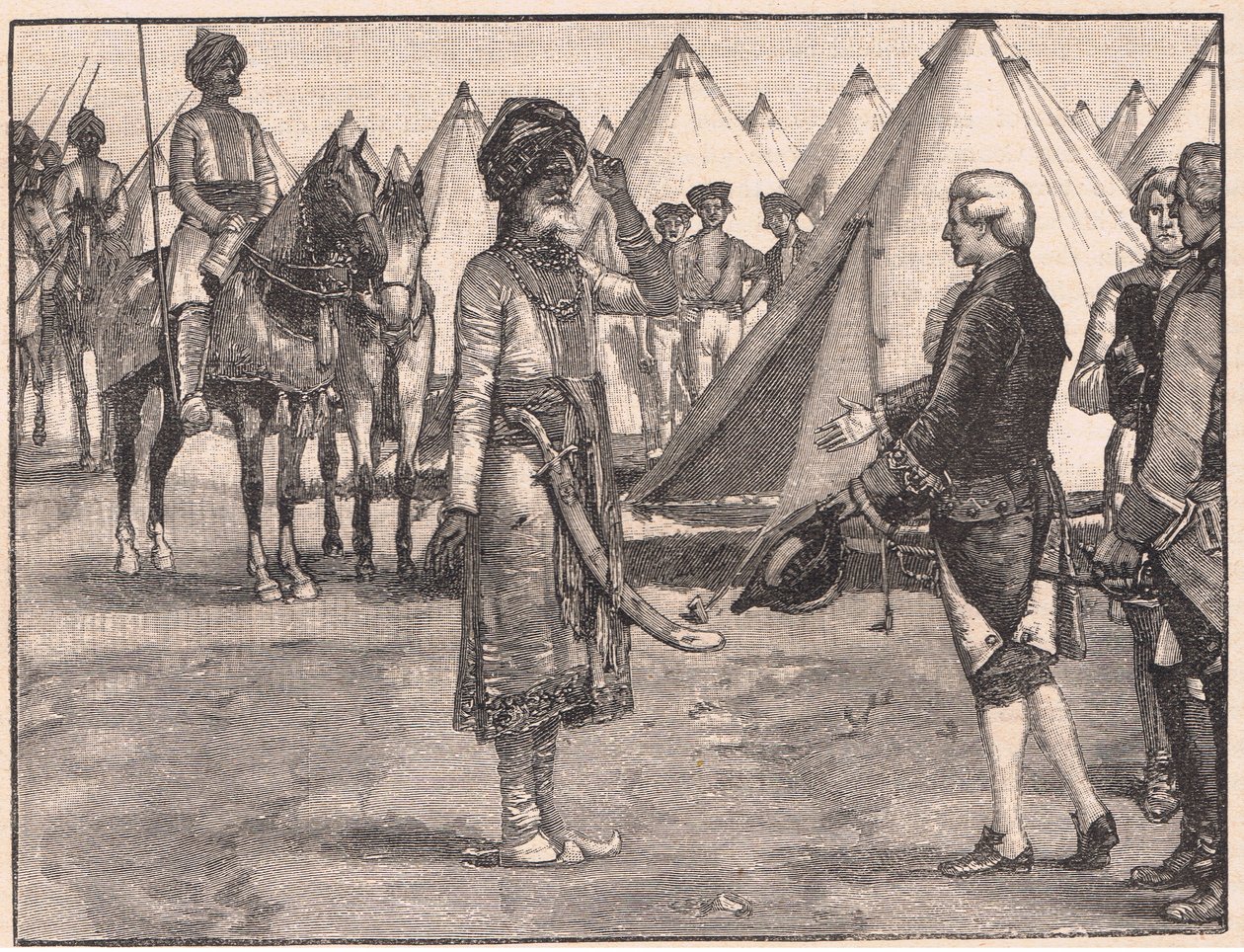 Le grand Moghol entrant dans le camp anglais en 1765 - Walter Paget