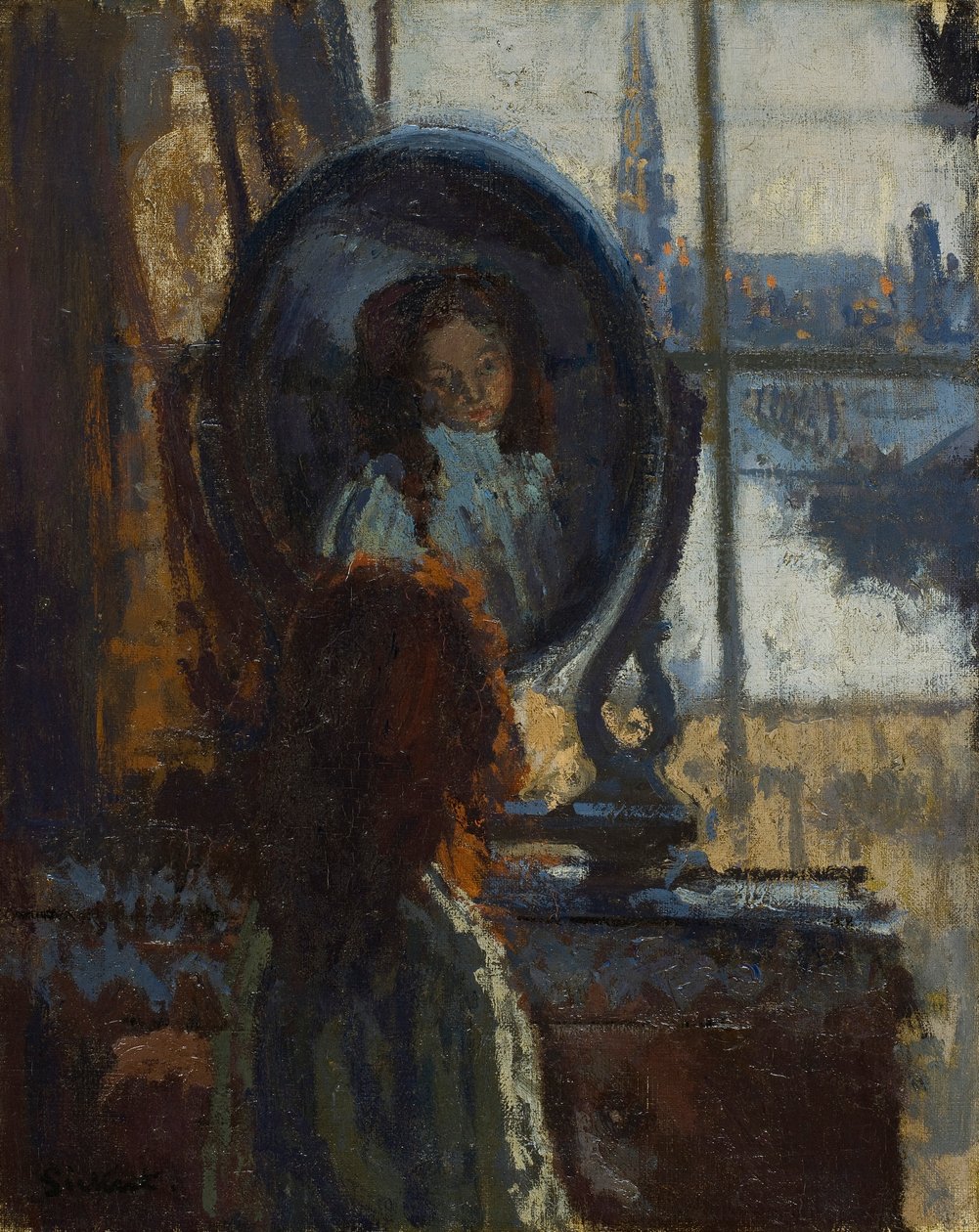Fille devant un miroir, petite Rachel, 1907 - Walter Richard Sickert