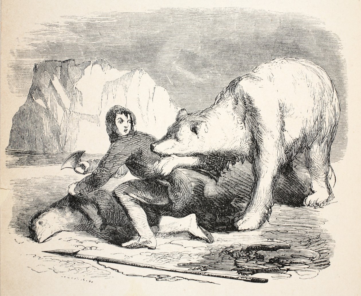 Le souper du Groenlandais approprié par un ours, 1859 - Walter William May
