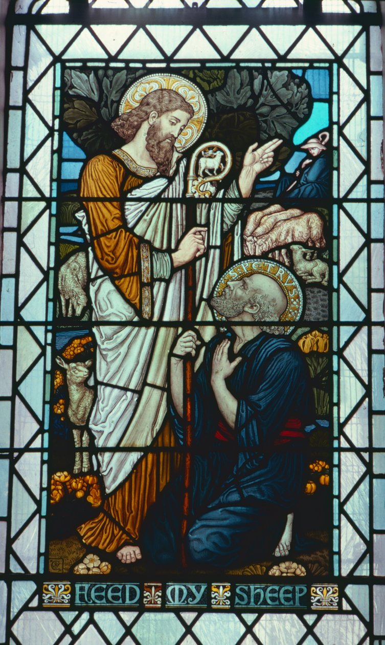 "Nourris Mes Brebis" par Walter Crane (1845-1915) - Walter Crane